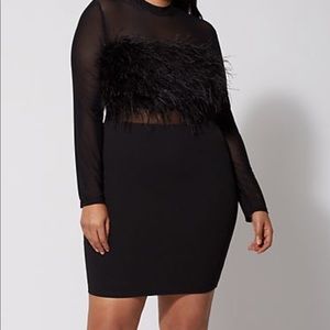 Sabrina Feather Bodycon Dress